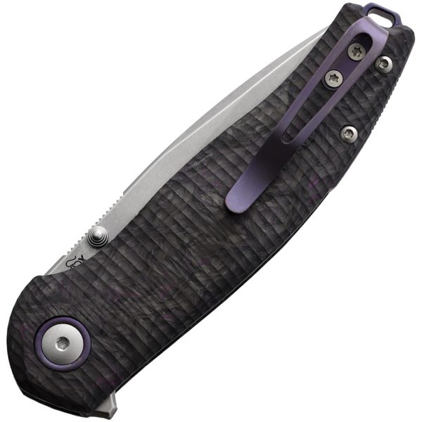 Viper Vale Linerlock Folding Knife Purple CF 3" CPM MagnaCut