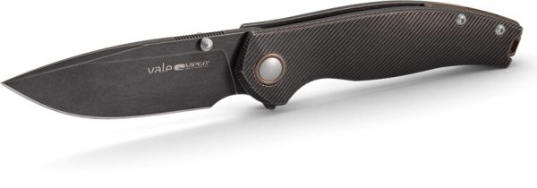 Viper Vale Linerlock Folding Knife 3" MagnaCut Blade Bronze Titanium