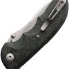 Viper Moon Button Lock Folding Knife 3.5" MagnaCut Green Carbon Fiber
