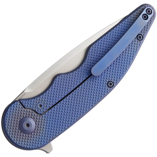 VDK Knives Wasp Framelock Blue 3.5" Folding Knife