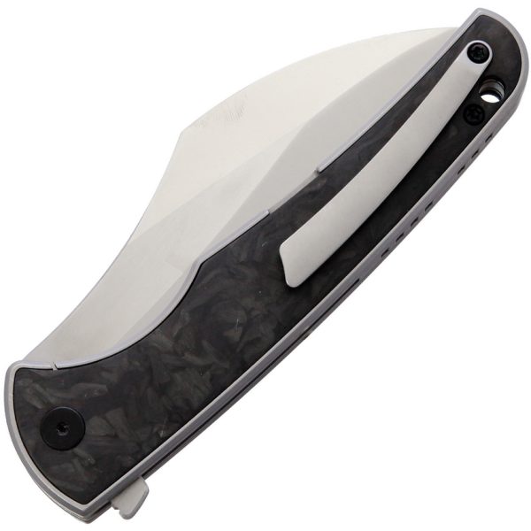 VDK Knives Vice Framelock 3.75" M390 Gray Carbon Fiber Folding Knife