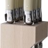 Andre Verdier Laguiole Steak Knife Set White 4.5" Serrated w/ Block
