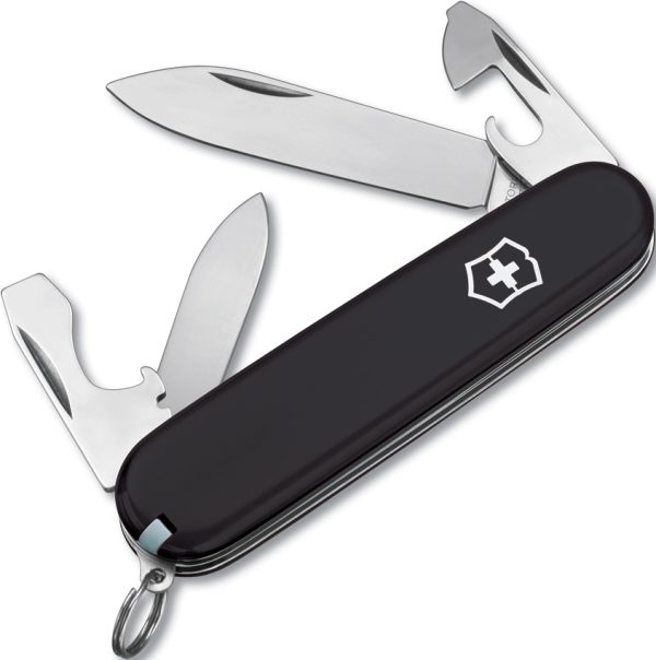 Victorinox Recruit 3.25" Folding Knife Black ABS Handle