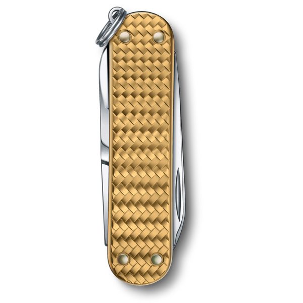 Victorinox Classic Precious Alox Folding Knife 2.5" Brass Gold