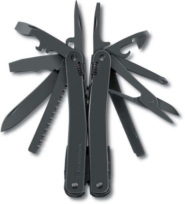 Victorinox SwissTool Black Multi-Tool 4.5" Closed w/ Pouch