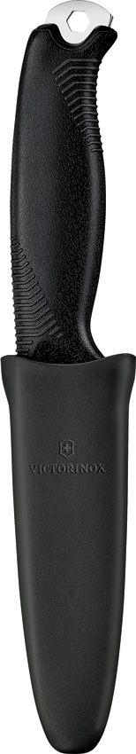 Victorinox Venture Black Fixed Blade Knife 4.25" 14C28N Sandvik
