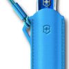 VN406702_add_01 Victorinox Classic Leather Pouch Summer Rain Blue with Clip