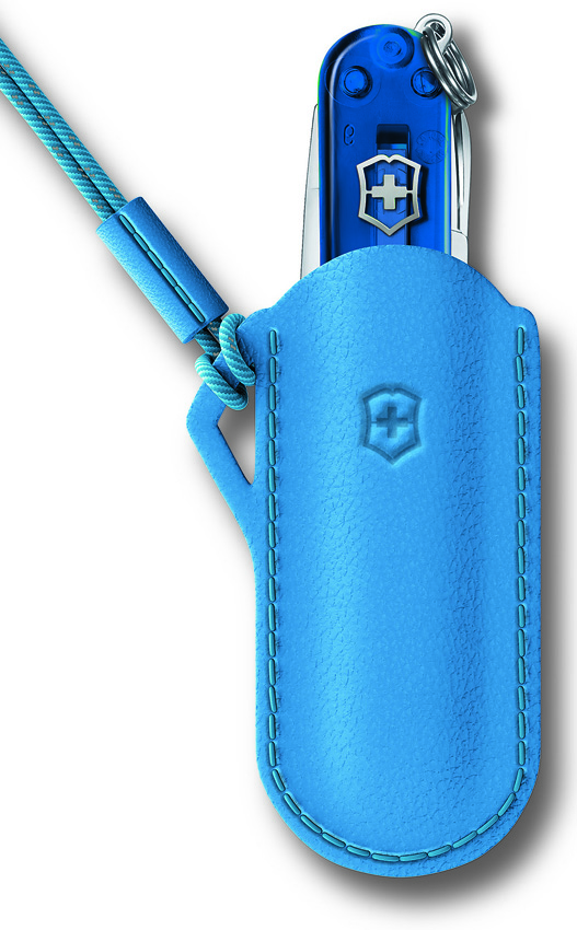 VN406702_add_01 Victorinox Classic Leather Pouch Summer Rain Blue with Clip