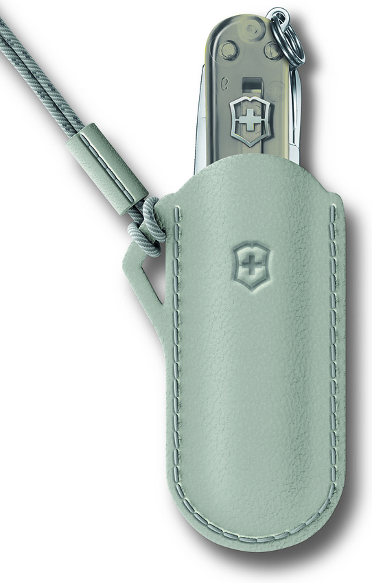 VN4067031_add_01 Victorinox Classic Leather Pouch Mystical Gray with Clip