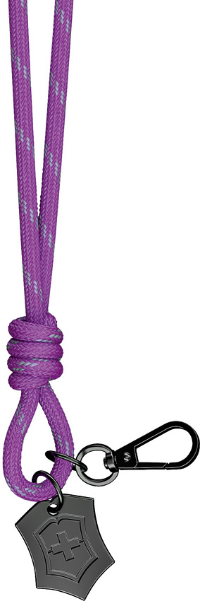 Victorinox Purple Neck Cord with Cross and Shield Charm