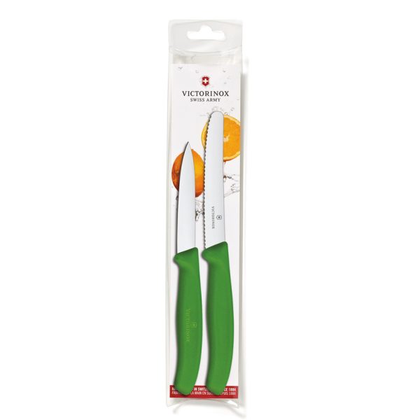 Victorinox Steak and Paring Knife Set Green 2-Piece