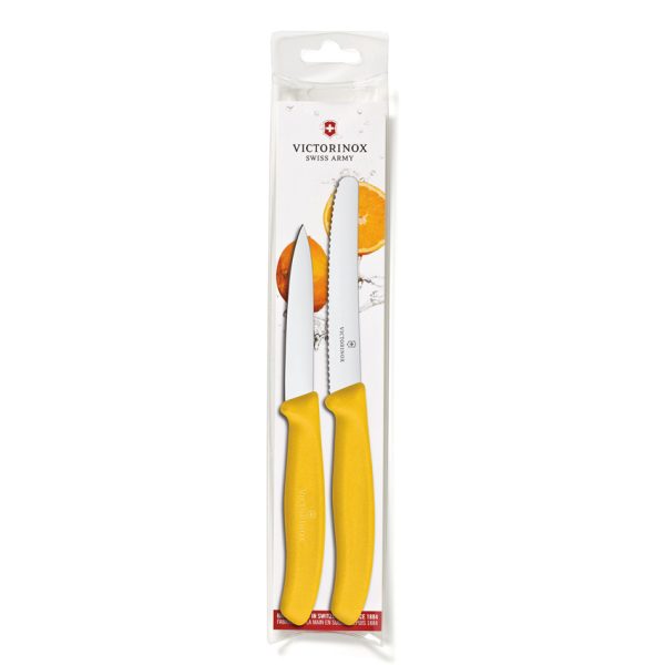 Victorinox Steak/Paring Knife Set Yellow Pillow Pack