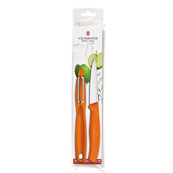 VN760759X1_add_01 Victorinox Pairing Knife/Peeler Combo, 3.25" Blade, Orange Handle, Pillow Pack