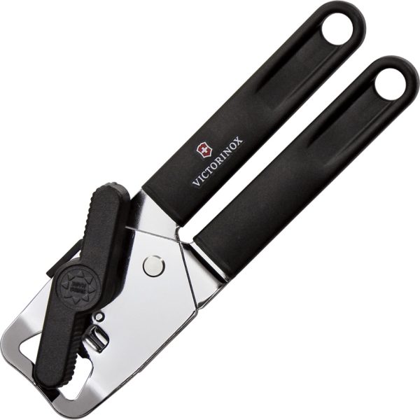 Victorinox 7" Black Can Opener with Bottle Opener