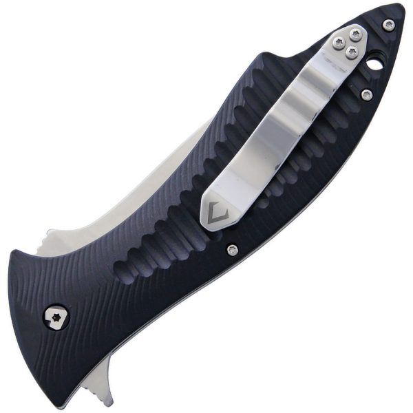 V NIVES Deplorable Linerlock Folding Knife 4" AUS-8 Black