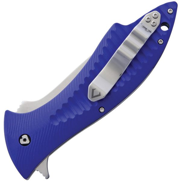 V NIVES Deplorable Linerlock Folding Knife 4" AUS-8 Blue