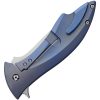 V NIVES Deplorable Framelock 4" S35VN Blue Titanium Folding Knife