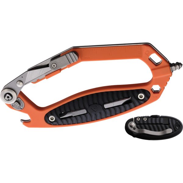 V NIVES C.R.A.B. Orange Multi-Tool with Framelock Knife