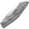 V NIVES Sportster Framelock 3.88" Wharncliffe Gray Titanium Folding Knife