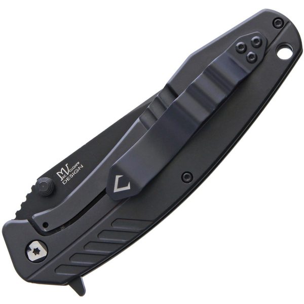 V NIVES SFL Framelock Tanto 3.5" Black D2 Folding Knife