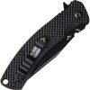 V NIVES Black Rambo Shorty Linerlock Folding Knife 2.9in