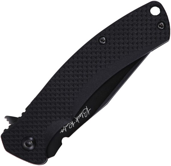 V NIVES Black Rambo Shorty Linerlock Folding Knife 2.9in
