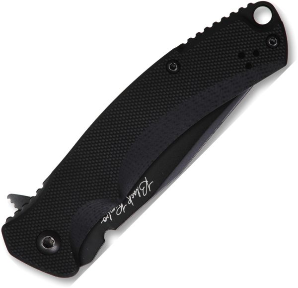 VNI33GPBBK_add_03 V NIVES Black Rambo Shorty Pro Folding Knife 2.9" D2 Steel