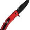 V NIVES Black Rambo Shorty Pro Folding Knife 2.9" D2 Red G10