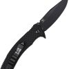 V NIVES Black Rambo Utility Folding Knife Linerlock 3.75" Blade