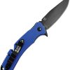 V NIVES Black Rambo Utility Pro Folding Knife 3.75" D2 Blue G10