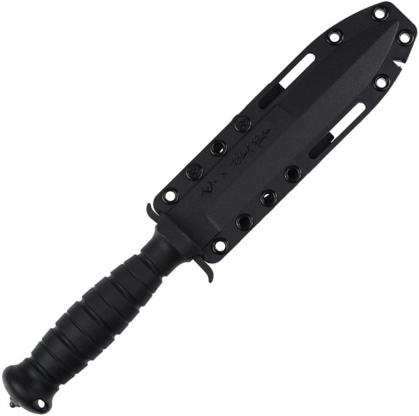 V NIVES Black Rambo Savage Fixed Blade Knife 6.5" D2 Steel