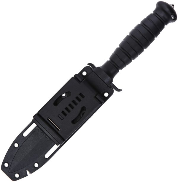 V NIVES Black Rambo Savage Fixed Blade Knife 6.5" D2 Steel