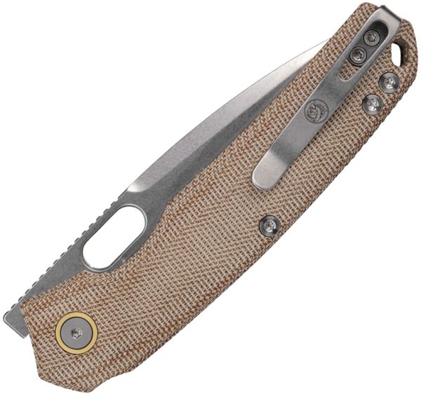 VOSA2210_add_01 Vosteed Psyop Top Linerlock Folding Knife Natural Canvas Micarta