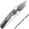 Vosteed Psyop Top Linerlock Folding Knife Black Micarta 3.25"