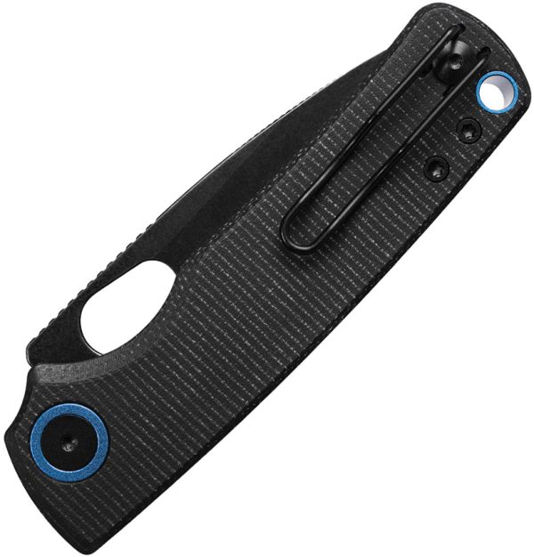 Vosteed Porcupine Top Linerlock Folding Knife Black 3in