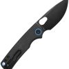 Vosteed Porcupine Top Linerlock Folding Knife Black 3in