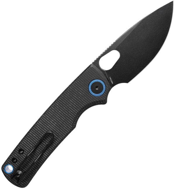 Vosteed Porcupine Top Linerlock Folding Knife Black 3in