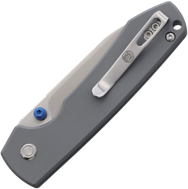 VOSA2906_add_01 Vosteed Raccoon Top Linerlock Folding Knife Gray G10 3.25"