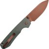 Vosteed Raccoon Top Linerlock Folding Knife Green 3.25in 14C28N