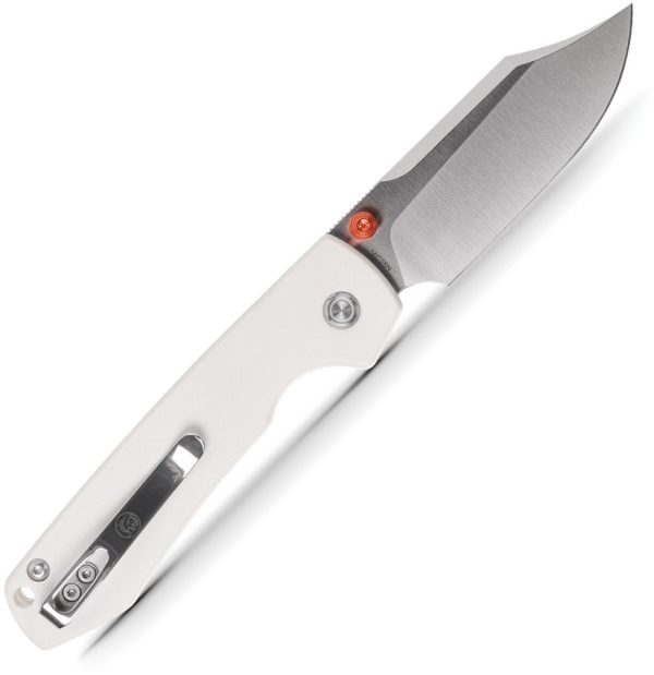 VOSA2912_add_02 Vosteed Raccoon Top Linerlock Folding Knife White G10 3.25"