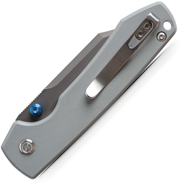 Vosteed Raccoon Top Linerlock Gray Folding Knife 3.25" 14C28N