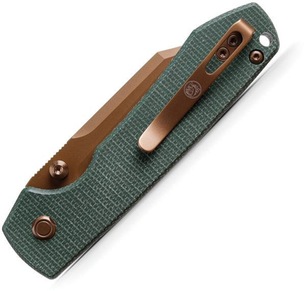 VOSA2922_add_01 Vosteed Raccoon Top Linerlock Folding Knife Green 3.25" 14C28N