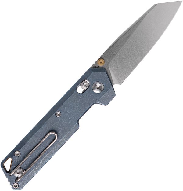 VOSA3504_add_02 Vosteed Parallel Folding Knife 3" S35VN Reverse Tanto Blade Blue Titanium