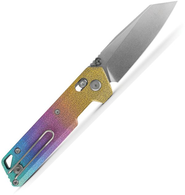 VOSA3508_add_02 Vosteed Parallel Crossbar Lock Folding Knife S35VN Rainbow Titanium