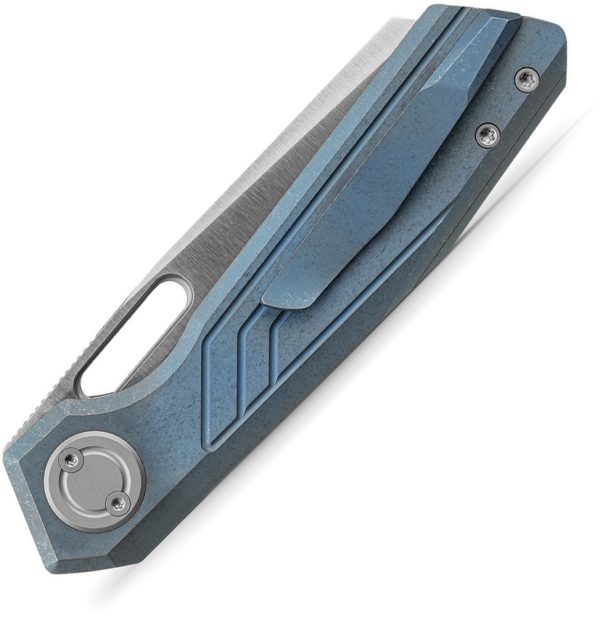 Vosteed Xeno Vanchor Lock Folding Knife 3.25" Vanax Blue Titanium