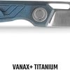 Vosteed Xeno Vanchor Lock Folding Knife 3.25" Vanax Blue Titanium