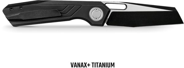 Vosteed Xeno Vanchor Lock Folding Knife 3.25" Vanax Black Titanium