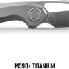 Vosteed Thunderbeast Vanchor Lock Folding Knife 3.5" M390 Gray Titanium