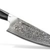 Vosteed Stallion Chef's Knife 8" Damascus Steel Black G10