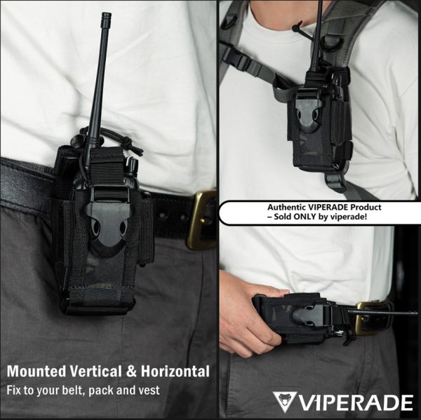 Viperade CHA1 Radio Pouch Black MOLLE Compatible